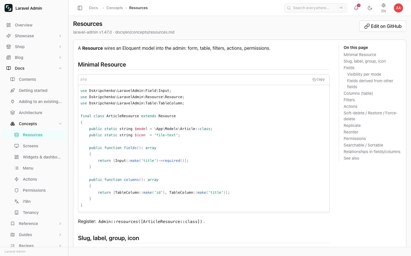 This documentation, rendered by the panel.